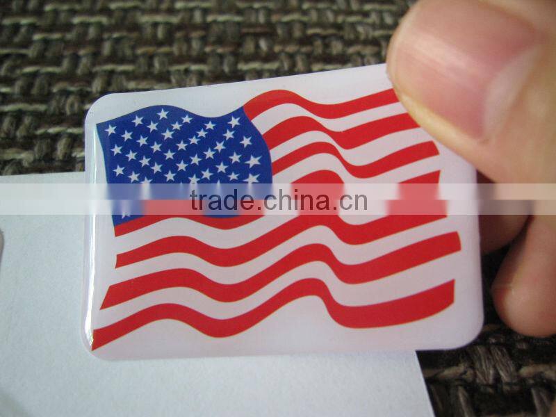 silver epoxy logo sticker with glue (M-EP306)