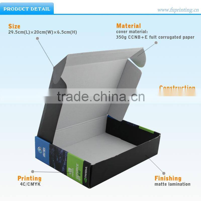 Customized Tuck Top Food China E Flute Takeaway Corrugated Box
