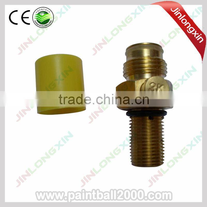 Pin valve for CO2 cylinder paintball tank