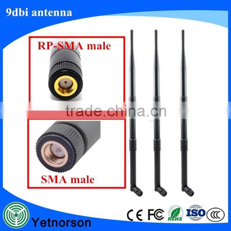 External 2.4G WIFI router antenna 9DBI high gain Wireless RP-SMA connector Aerial