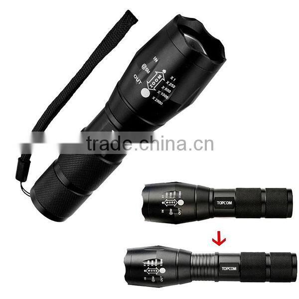 XML T6 Water Resistant Camping Torch Adjustable Focus Zoom Tactical Flashlight