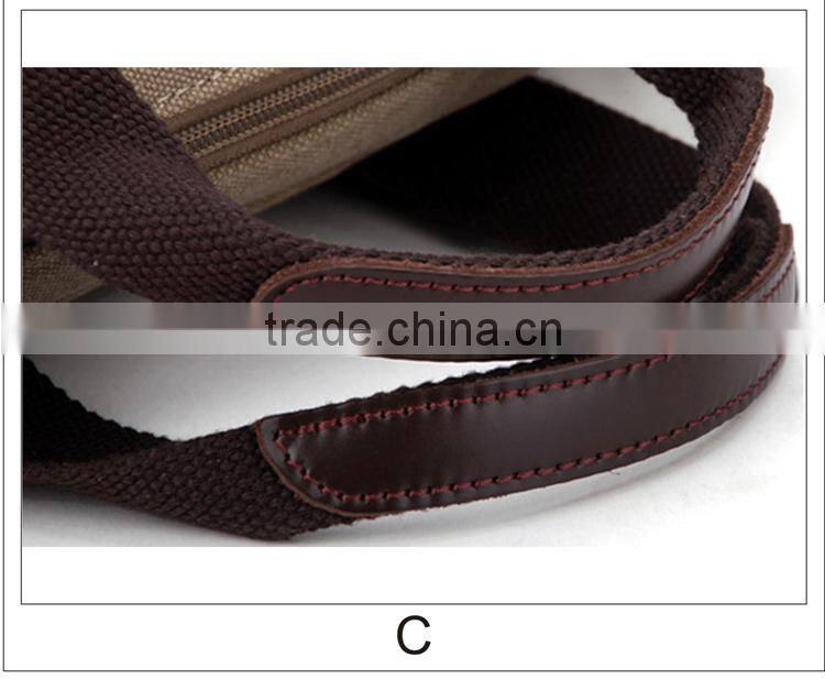 European handbag for men PU canvas shoulder bag