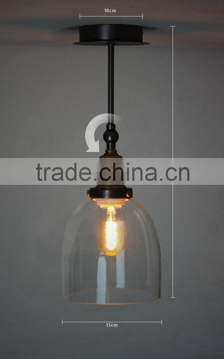 hot sale RH creative Edison light Hemicycle Glass lamp II Ceiling light or wall light