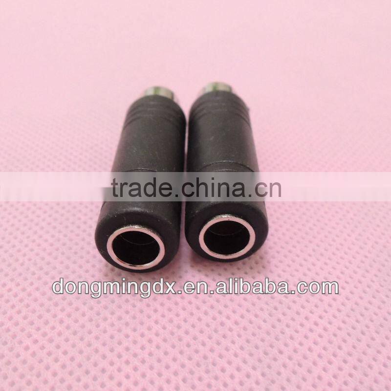 Audio system black RCA male to 6.5 female connector adapter