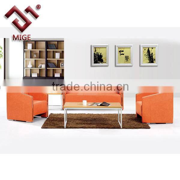 2014 new design office sofa ,black leather cover