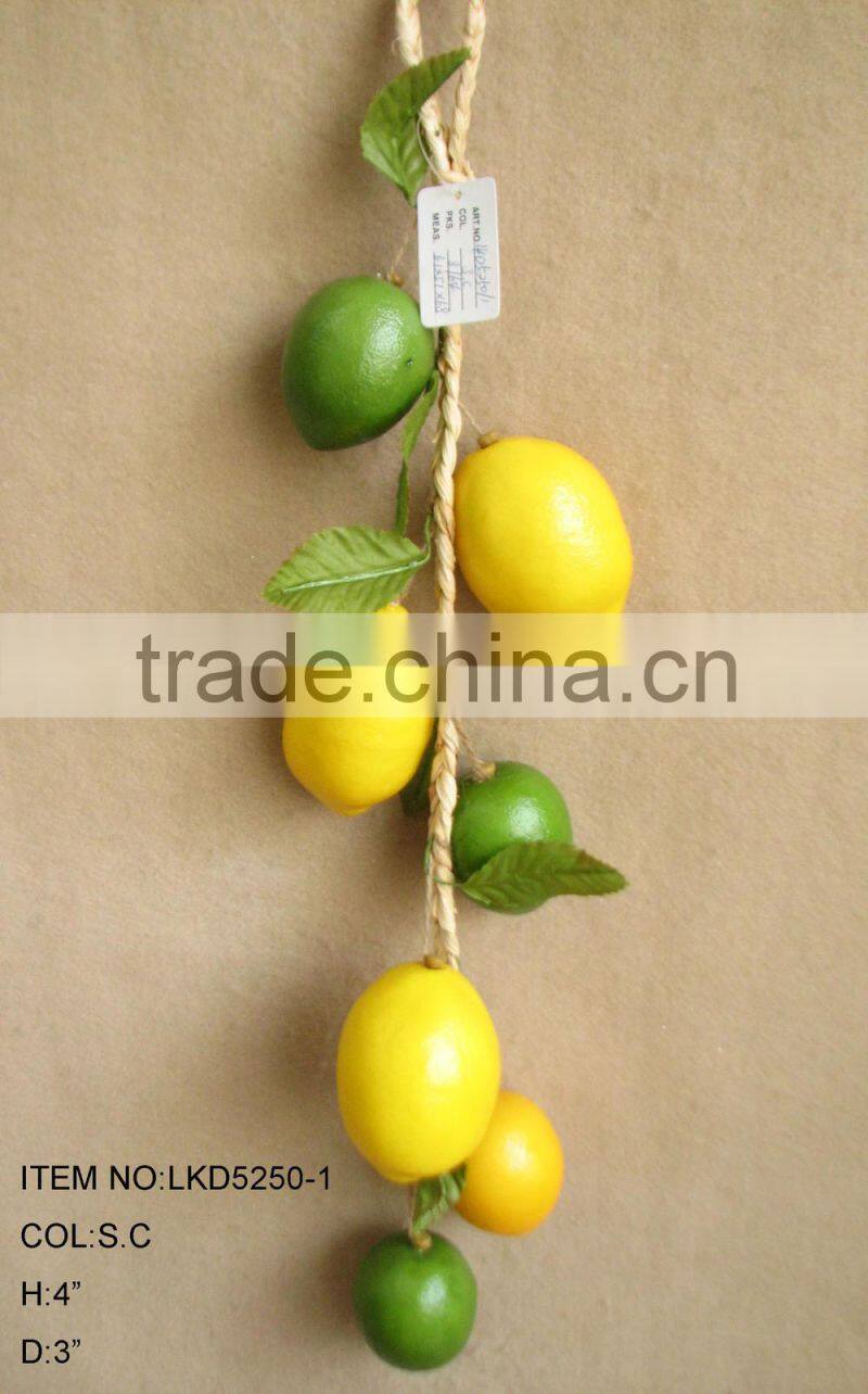 2015 High Quality Harvest Artificial lemon String decoration Artificial fruits String home decoration