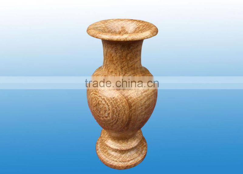 High quality finest made natural yellow jade stone vase