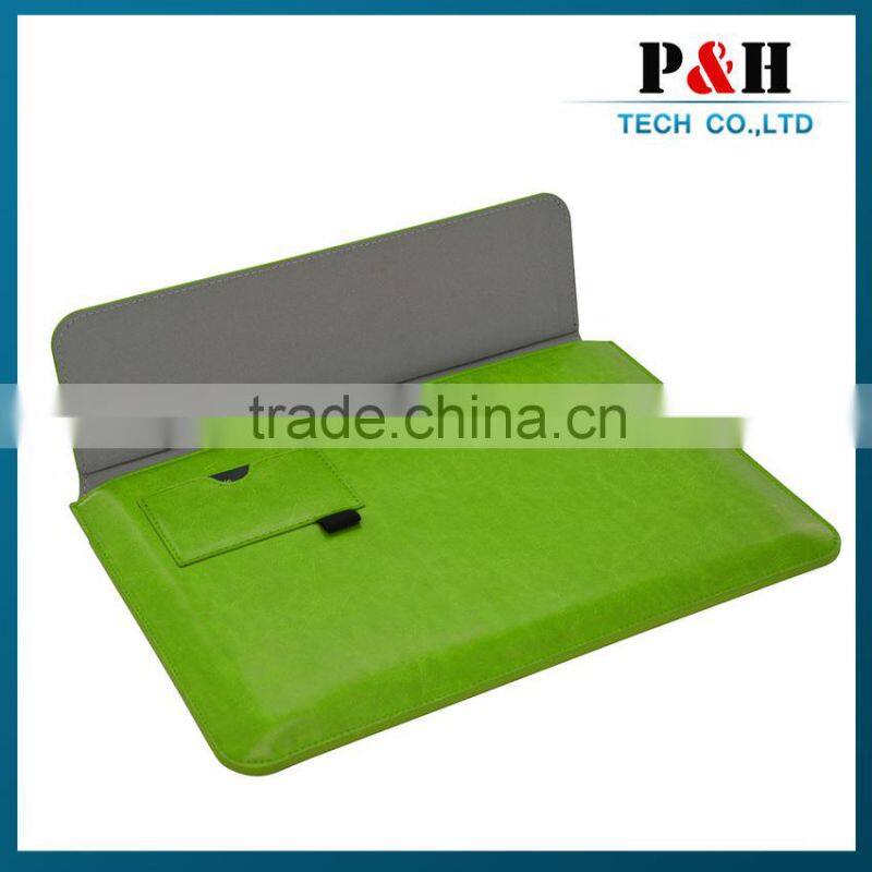 2015 business syle leather portfolio case for 12 inch tablet or laptop