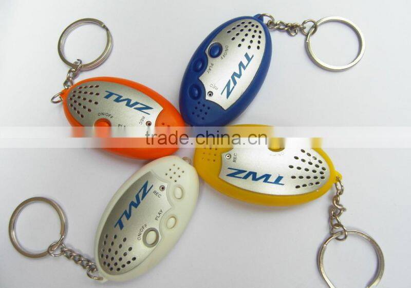 LED lamp style voice recordings key chain, Cheap keychain promotional gifts custom