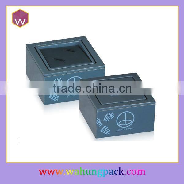 New Design Leatherette Paper Cufflink Box Popular Craft Packaging Box For Cufflinks
