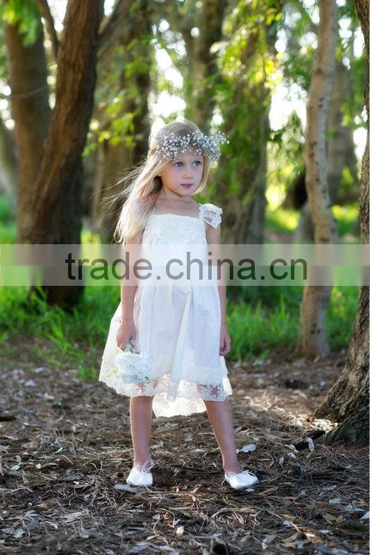 Handmade baby girls evening dresses pink flower girl dress boutique High Quality Kids dresses Flower Girl Dresses