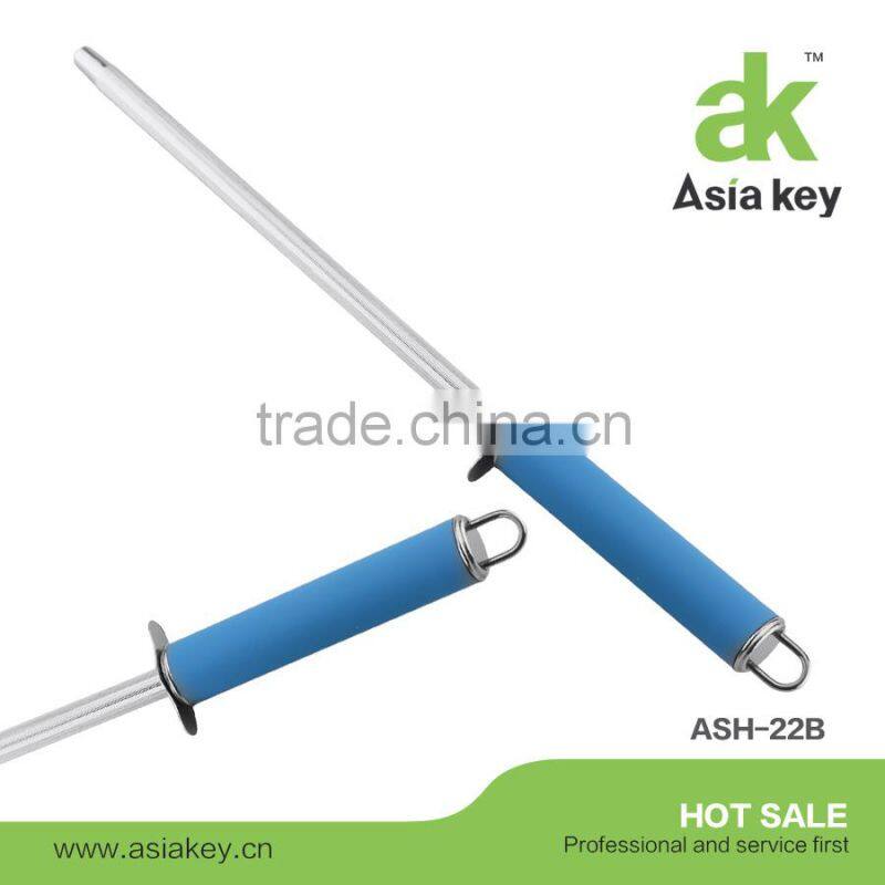 Easy kitchen tool blue handle sharpener 7.5"sharpening steel