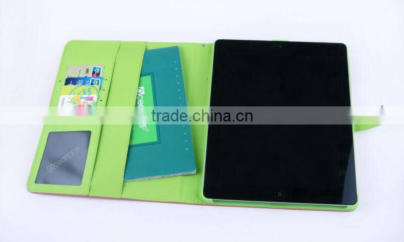 Special tablet case with wood patter pu leather cover hot sell tablet leather case for ipad 5