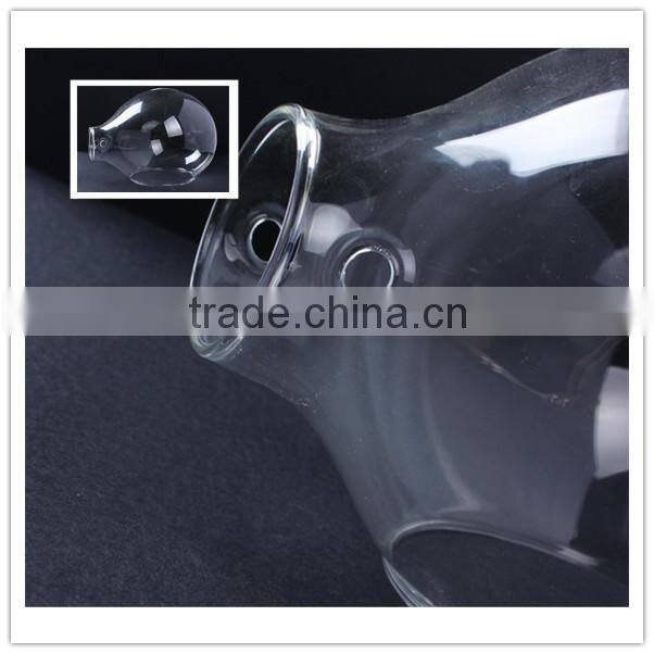 china factory wholesale promotional high quality clear drop shape pyrex glass lamp shade & cover