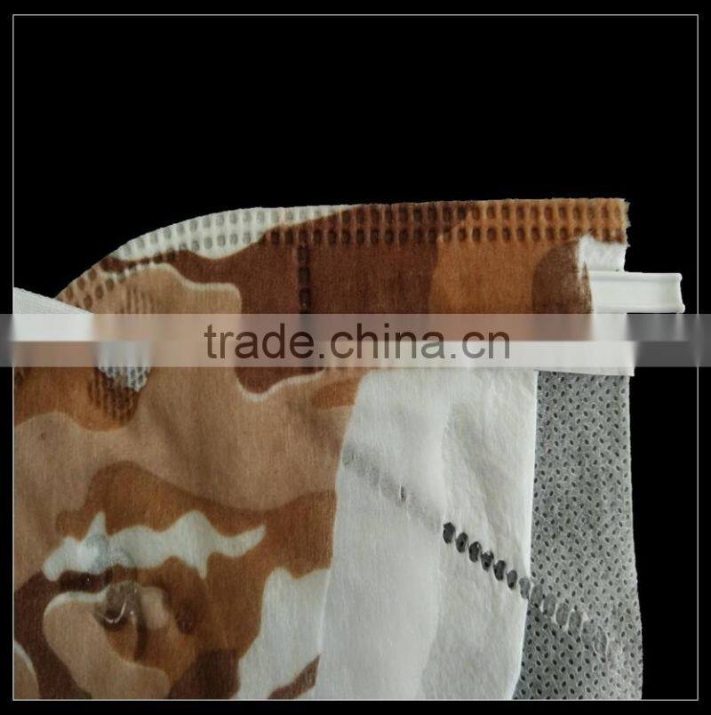 Spunlace nonwoven C shaped protective face mask with valve