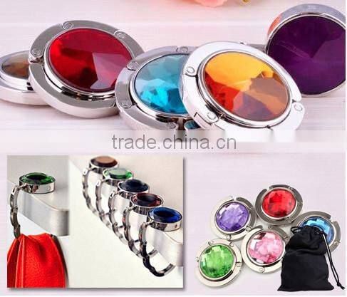 Rhinestone metal purse hanger