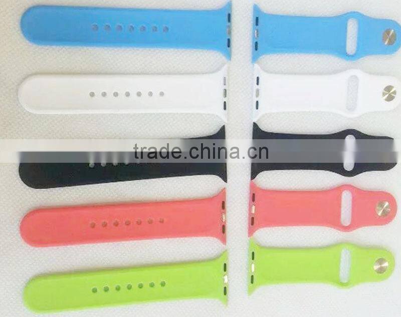 Silicone Sport Edition Soft Watch Band Straps Wrist Strap With Connector Adatptor Adjustment Length For Apple Watch Iwatch