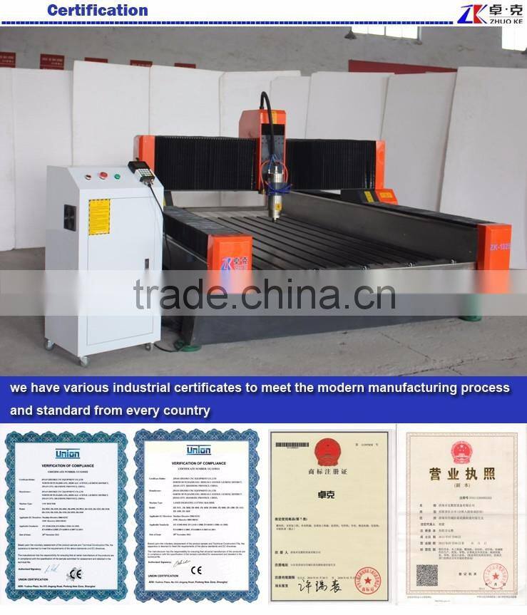Heavy Duty Stone Engraving CNC Router 1300*2500mm With Yaskawa Servo Motor DSP Offline Control 5.5Kw Spindle ZK-1325