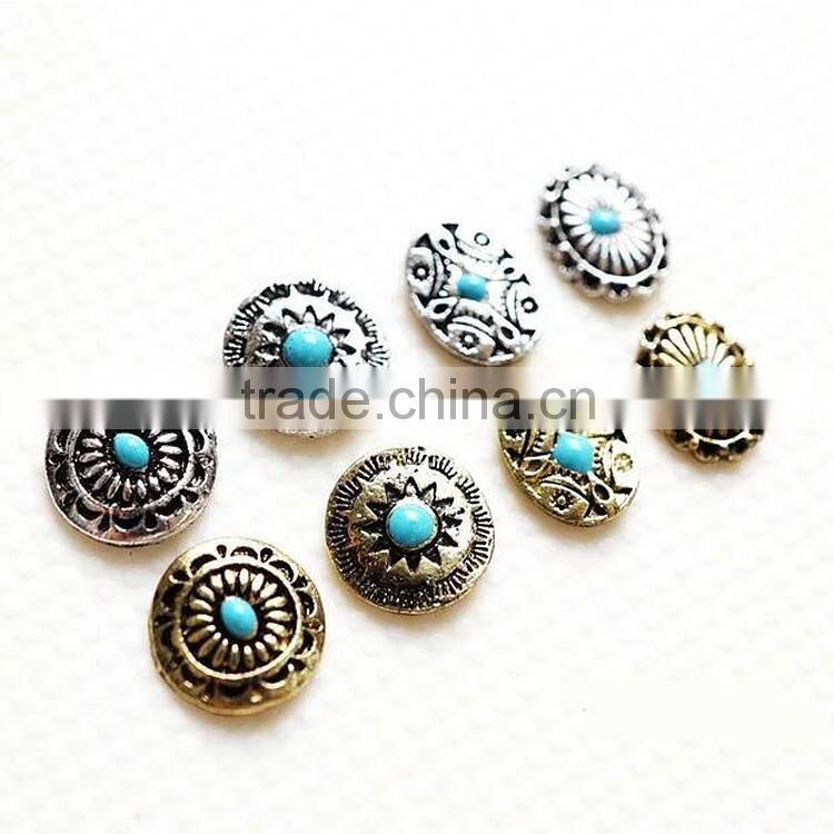 2016 Popular Bohemian style nail art 3D alloy metal decoration charms