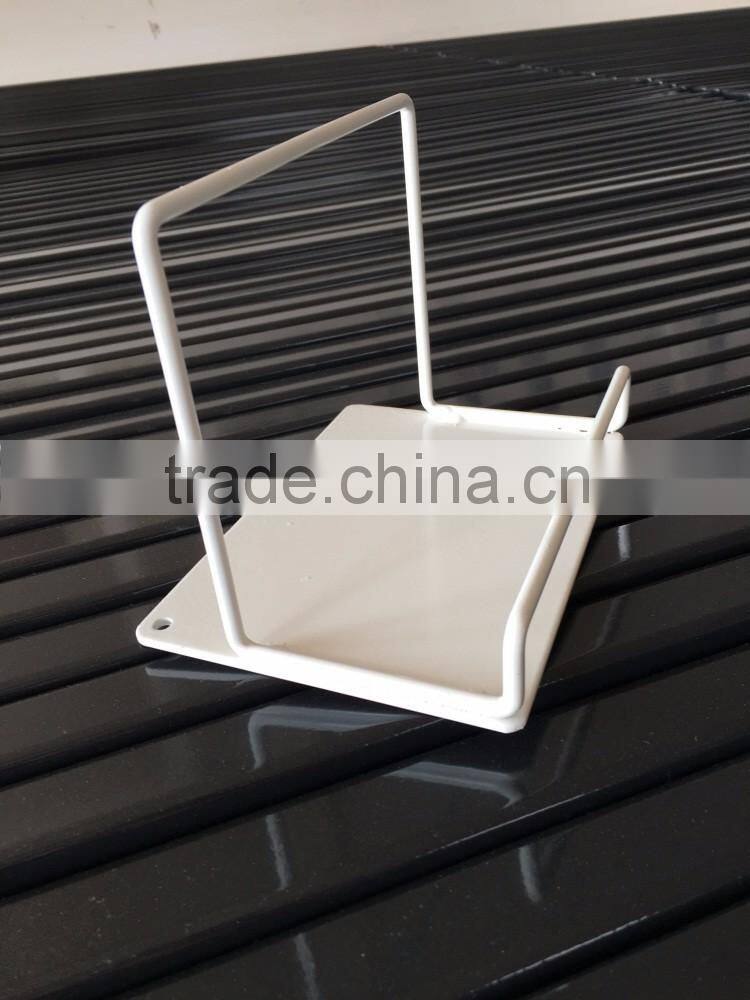 Powder Coating White Counter top Book Store Display Shelves