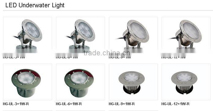 316 Stainless Steel DMX512 control IP68 RGB led underwater light