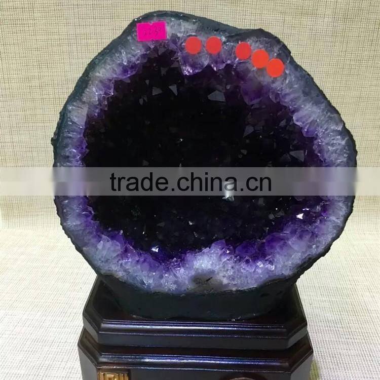 High Quality Natural Brazil Amethyst Geode Purple Quartz Crystal Large Geode for Sale