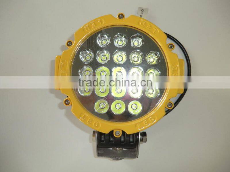 Hot Sell Highpower performance vehicle LED Work Light,for ATV SUV TRUCK JEEP Offroad Vehicles(SR-LW-63B,63W)Spot or Flood,Yellow