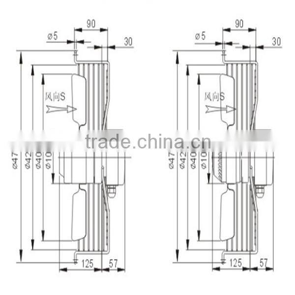 YWF2D-400mm Series external rotor Axial fan