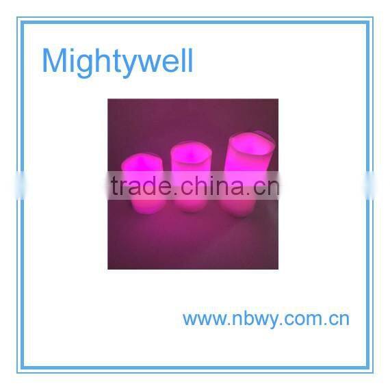 Hot sale color changing flameless led candle with remote control, led wax candle light