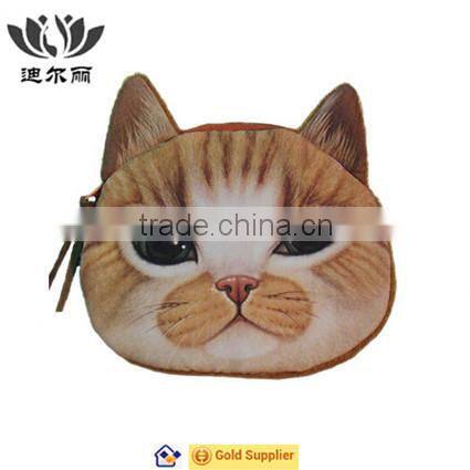 Eye-catching 3D Cute Lovely Children Coin Money Card Cat Zipper Purse