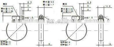 GM(German Middle) Hose Clamp DIN3017-12mm
