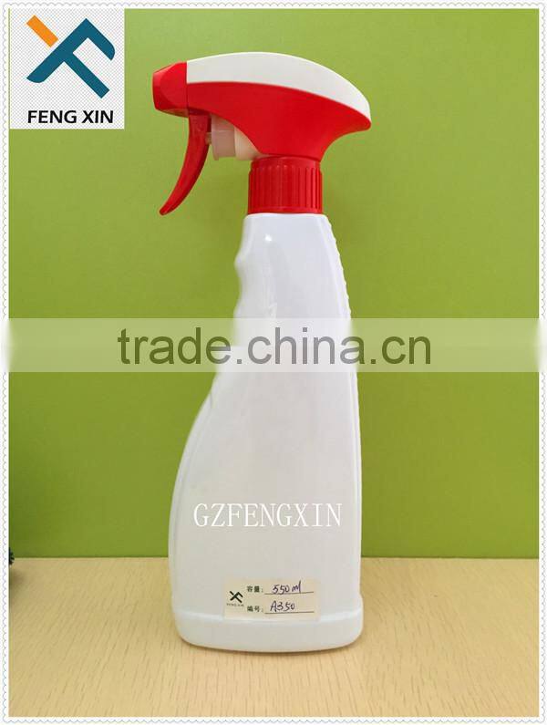 550ml White Household Cleaner scale mark Empty PET Spray Trigger Bottle with Pump sprayer