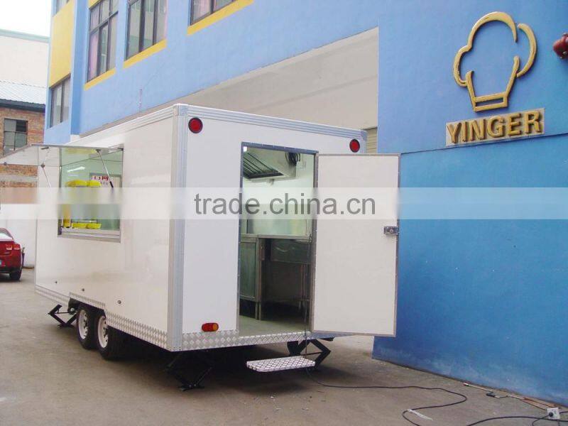 china fast food mobile kitchen vending truck trailer for food