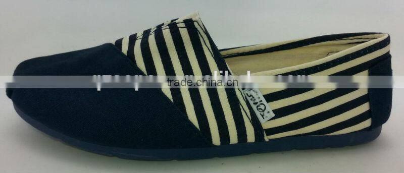 pretty and fashion black/beige ladies' canvas casual shoes