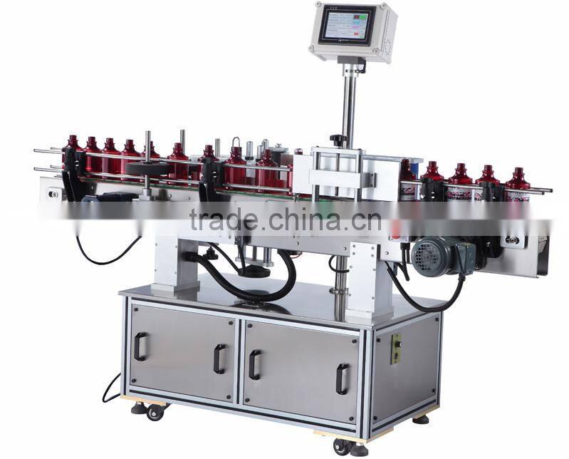 Full automatic two side labeling machine for square bottle
