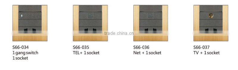 1 socket types of electrical switches with neon