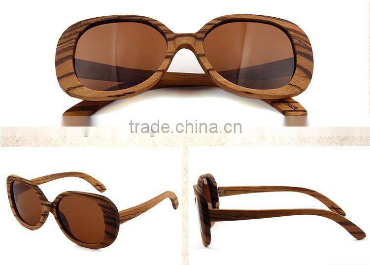 Hot selling retro full frame polarized wooden sunglasses for men and women