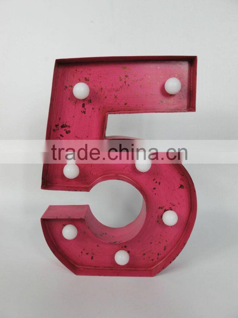 decorative vintage metal Noel LED Marquee light