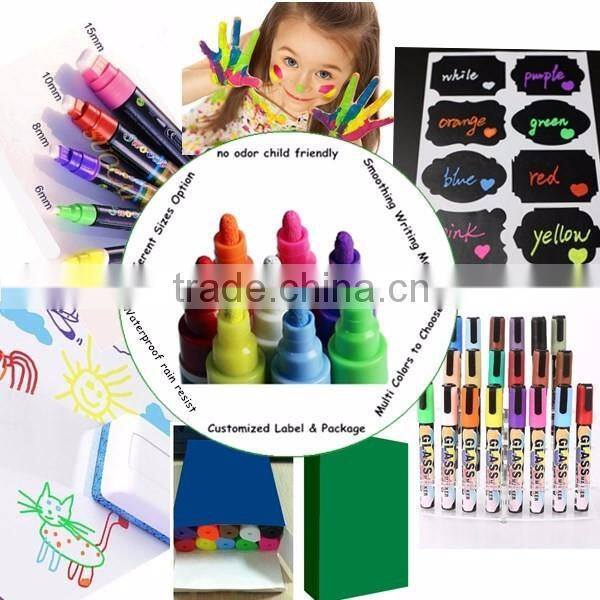 waterproof liquid chalk, rain resist pen for menu board outdoor with custom logo