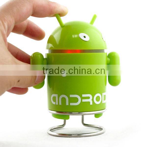 Mini andriod robot Bluetooth speaker with free car charger