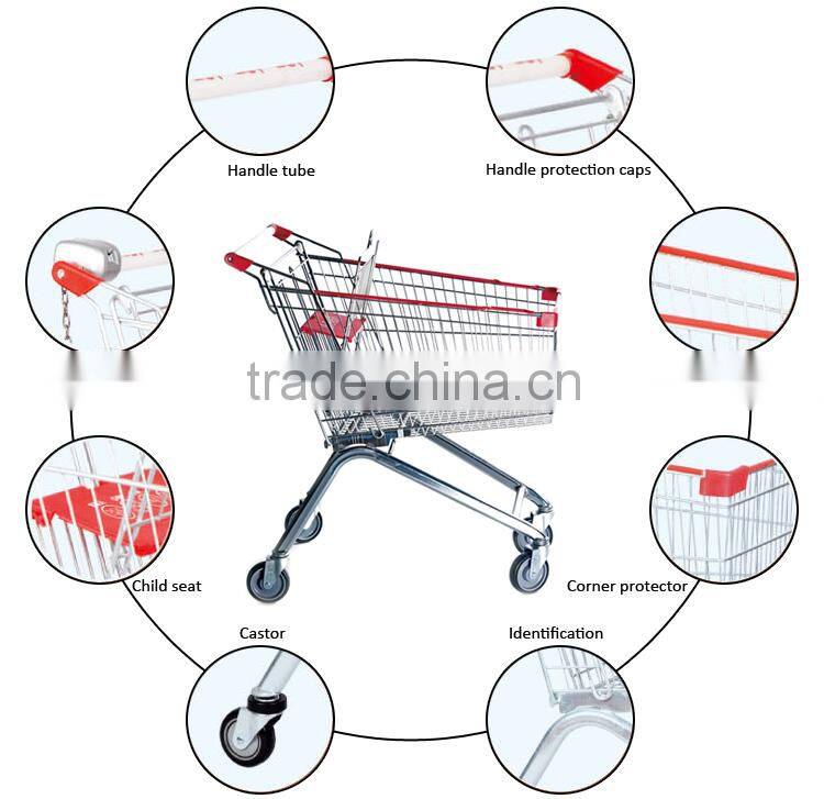 180L Metal Supermarket German Shopping Trolley