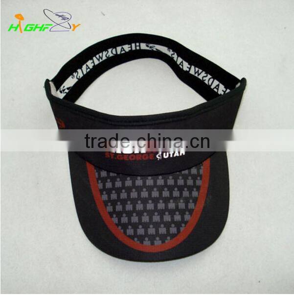High quality flex fit sun visor cap custom printed and embroidery logo sports cap
