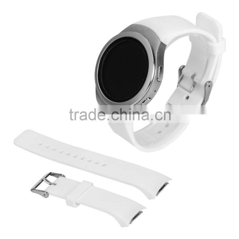 new for samsung gear s2 strap silicone rubber watch band with buckle, China supplier