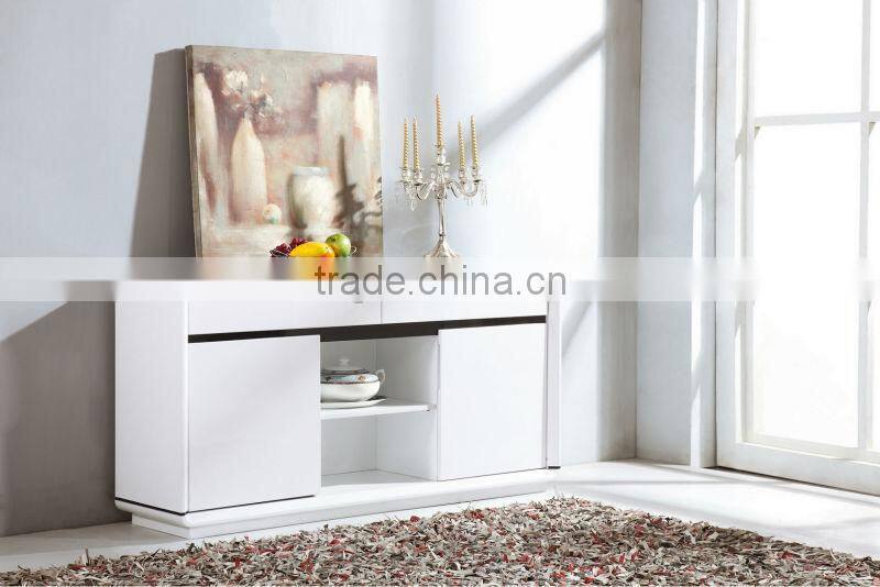 high glossy wooden living room furniture set