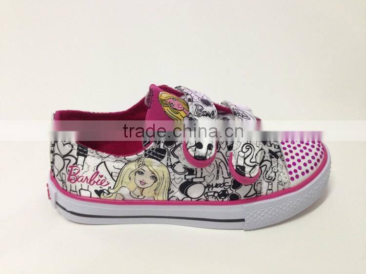 Hand painting drawing doodle canvas shoes for girls