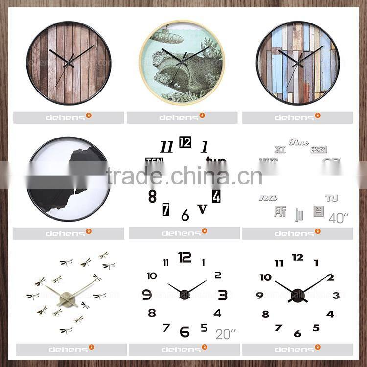 DEHENG Modern original design home decorative 3D DIY gift wall clock