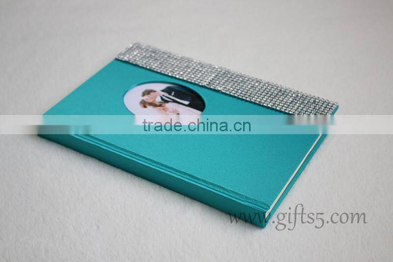 Elegant wedding guest book in handmade with bling rhinestone for best wedding gifts