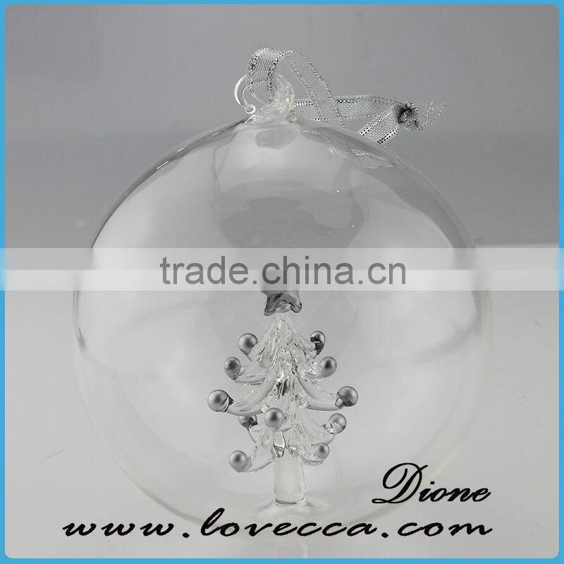 2015 NEW ARRIVAL !!! clear angle inside christmas ball in 10cm