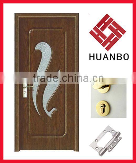 Interior wooden PVC MDF Doors for hotels (HB-8222)