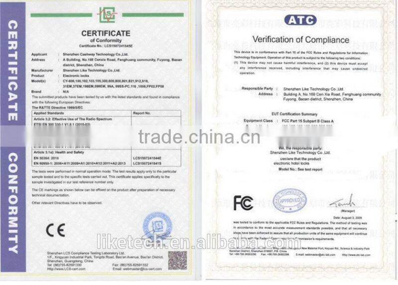 brand new hotel card door lock access control UK US standard mortise